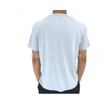 T-shirt girocollo in cotone da uomo